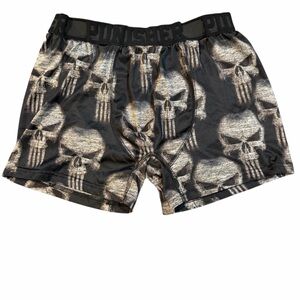 Marvel Punisher‎ Skull Men's Black and Gray Boxer Briefs | LG